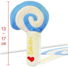Load image into Gallery viewer, Small Stuffed Squeaky Pink Lollipop