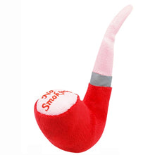 Load image into Gallery viewer, Small Stuffed Squeaky Red Smoke Pipe
