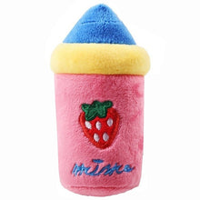 Load image into Gallery viewer, Small Stuffed Squeaky Pink Baby Milk Bottle