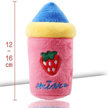 Load image into Gallery viewer, Small Stuffed Squeaky Pink Baby Milk Bottle