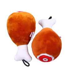 Load image into Gallery viewer, Small Stuffed Squeaky Chicken Leg