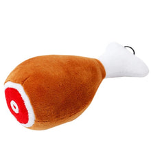 Load image into Gallery viewer, Small Stuffed Squeaky Chicken Leg