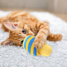 Load image into Gallery viewer, Small Blue Stuffed Squeaky Flip Flop with Hearts