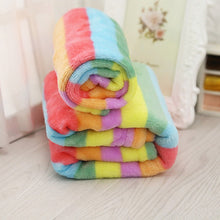 Load image into Gallery viewer, Soft Flannel Rainbow Blanket for Small/Medium Dog Cats
