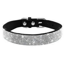 Load image into Gallery viewer, Bling Rhinestone Leather Collars For Small Medium Dogs Cats