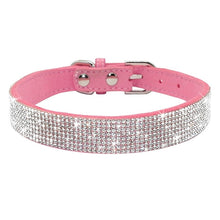 Load image into Gallery viewer, Bling Rhinestone Leather Collars For Small Medium Dogs Cats