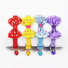 Load image into Gallery viewer, Dotted Bow Tie Collar with Bell for Cat Dog