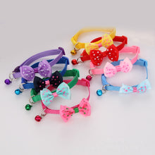 Load image into Gallery viewer, Dotted Bow Tie Collar with Bell for Cat Dog