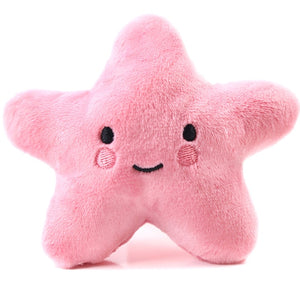 Small Stuffed Squeaky Pink Star