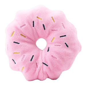 Small Stuffed Squeaky Pink Donut