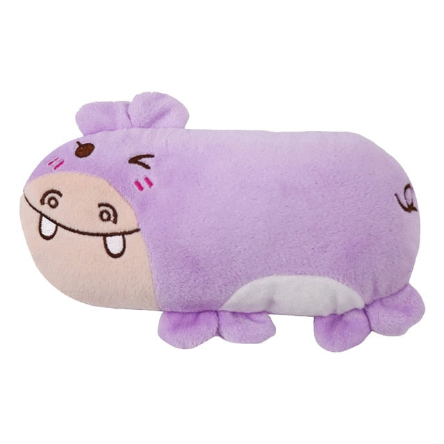 Small Stuffed Squeaky Purple Hippo