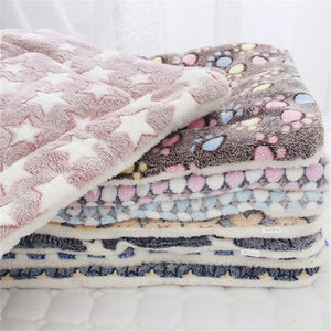 Fluffy Breathable Coral Blanket - Blue with Stars