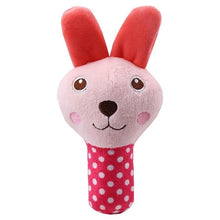 Load image into Gallery viewer, Small Stuffed Squeaky Red Rabbit