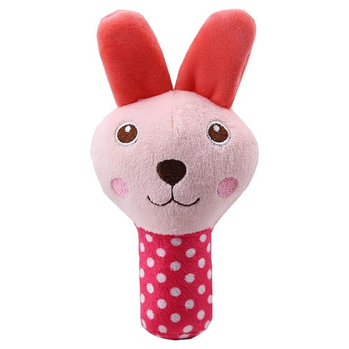 Small Stuffed Squeaky Red Rabbit