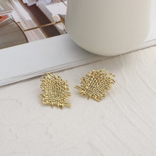Load image into Gallery viewer, Unique Braided Irregular Geometric Stud Earrings