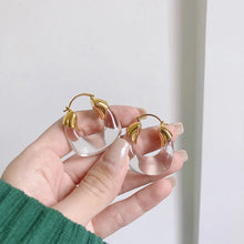 Load image into Gallery viewer, Transparent Resin Hoop Earrings