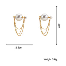 Load image into Gallery viewer, Irregular Multi-layer Tassel Drop Earrings with Pearls