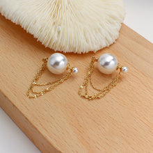 Load image into Gallery viewer, Irregular Multi-layer Tassel Drop Earrings with Pearls