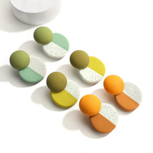 Load image into Gallery viewer, Candy Color Round Ceramic Clay Earrings