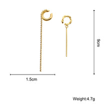 Load image into Gallery viewer, Gold Crystal Ear Cuffs Earrings