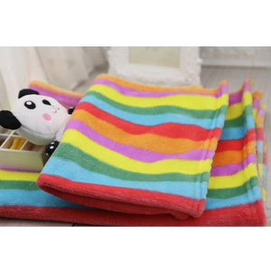 Soft Flannel Rainbow Blanket for Small/Medium Dog Cats