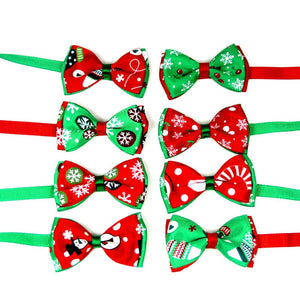 Christmas Holiday Bow Tie Collar for Cat Dog